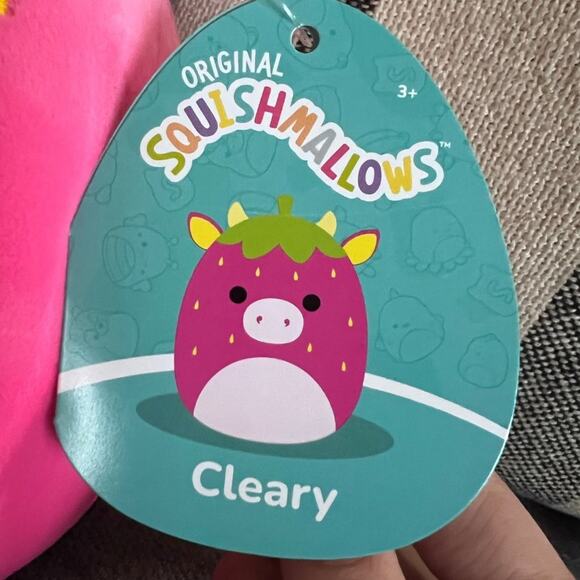NWT Cleary the Strawberry Cow Squishmallows 8” - Picture 5 of 7
